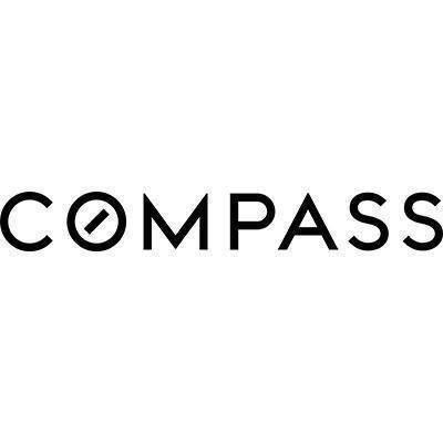 The word "COMPASS" is displayed in bold, uppercase letters with a minimalist compass symbol inside the letter "O," set against a plain white background.