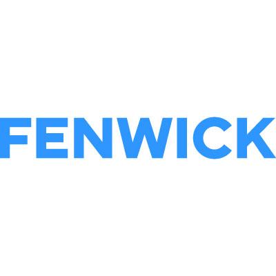 The word "FENWICK" is displayed in bold, blue capital letters against a white background.