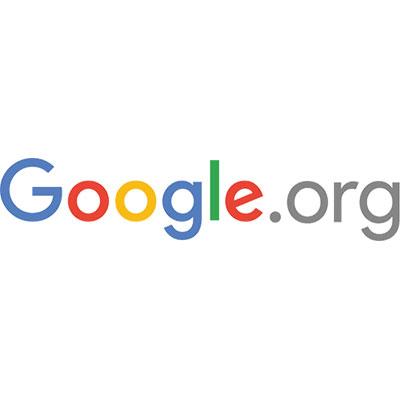 The text "Google.org" is displayed in colorful letters on a white background, focusing on the organization's logo.