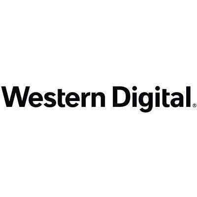 The logo shows bold, black text stating "Western Digital" on a white background. There is no additional imagery or context surrounding the text.
