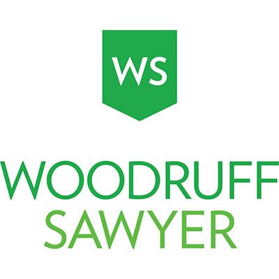 A green shield with the letters "WS" above the text "WOODRUFF SAWYER" in bold green letters, set against a white background.