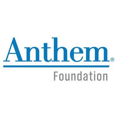 The logo reads "Anthem Foundation" with "Anthem" in large blue text and "Foundation" in smaller gray text, set against a white background.