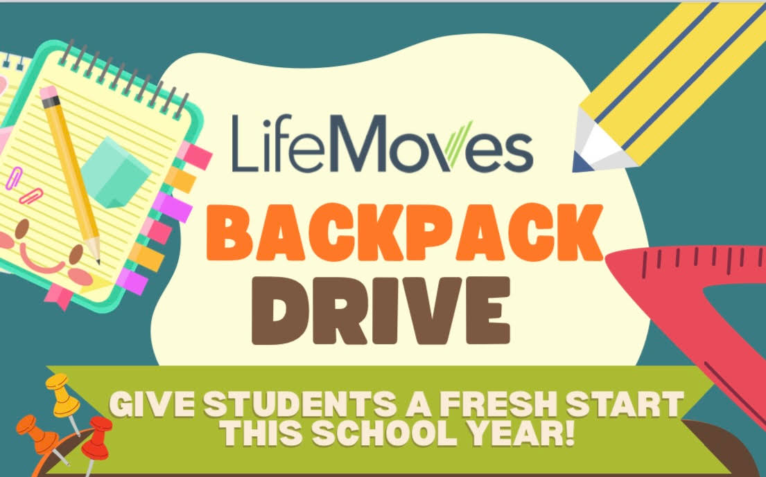 LifeMoves Seeks Backpacks to Support Students Experiencing Homelessness